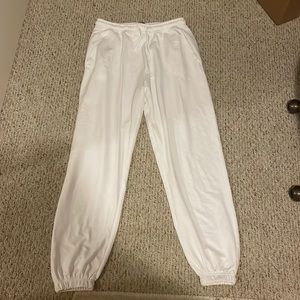 Missguided sweatpants white never worn new with tags